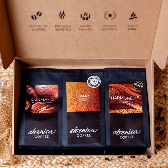 classic EBENICA coffees in a tasting package