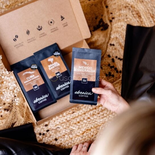 open tasting package of EBENICA coffees